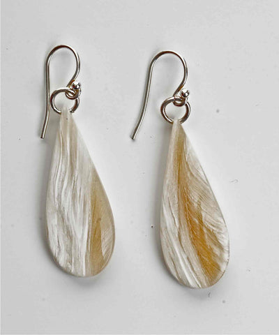 Teardrop Series Muskox Horn Earrings