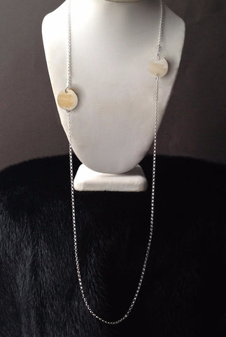 Circle Series Double Pieced Muskox Horn Necklace